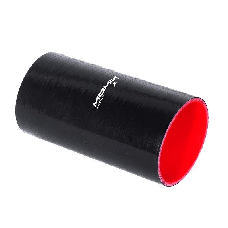 Hiwowsport 8inch Length Silicone 4-Ply Long Straight Coupler Silicone Hose Black and Red Color (4"(102mm)) - Image 3
